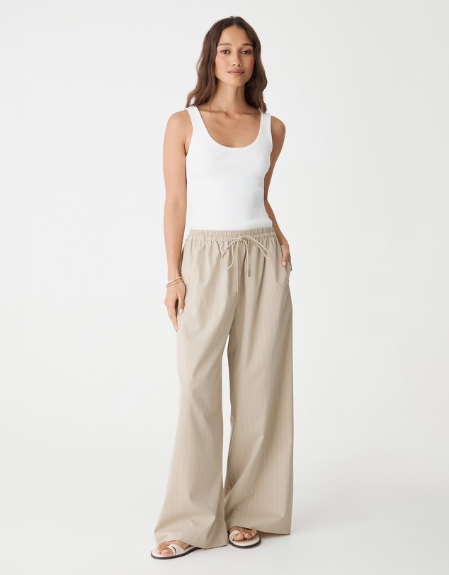 Forcast - Zoe Elastic Pinstripe Pants
