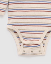 Purebaby - Striped Bodysuit -Kids-Babies