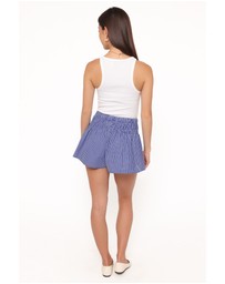 Petal & Pup - Ella Shirred Waist Shorts - Blue Gingham
