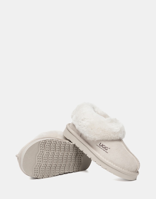 EVERAU - Australian Shepherd Ugg Kids Homey Slipper Cow Suede Upper House Shoes