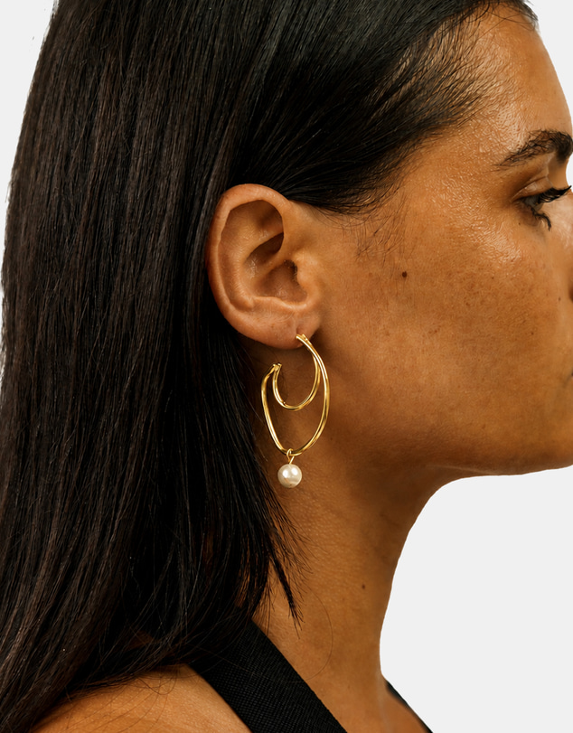 Sonne Jewellery - Bella Gold Pearl Earrings