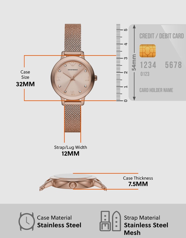 Emporio Armani - Emporio Armani Rose Gold Watch AR11512