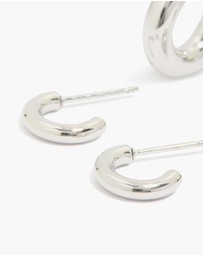 Lovisa - Waterproof Stainless Steel Multi-Sized Hoop Earrings 3-Pack