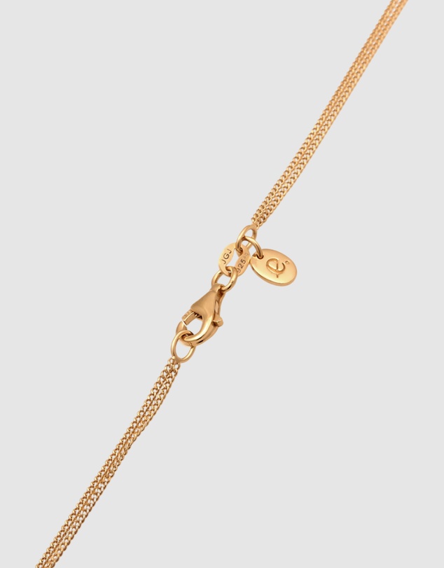 Elli Jewelry - Moonstone Layered Necklace in Vermeil 925 Silver