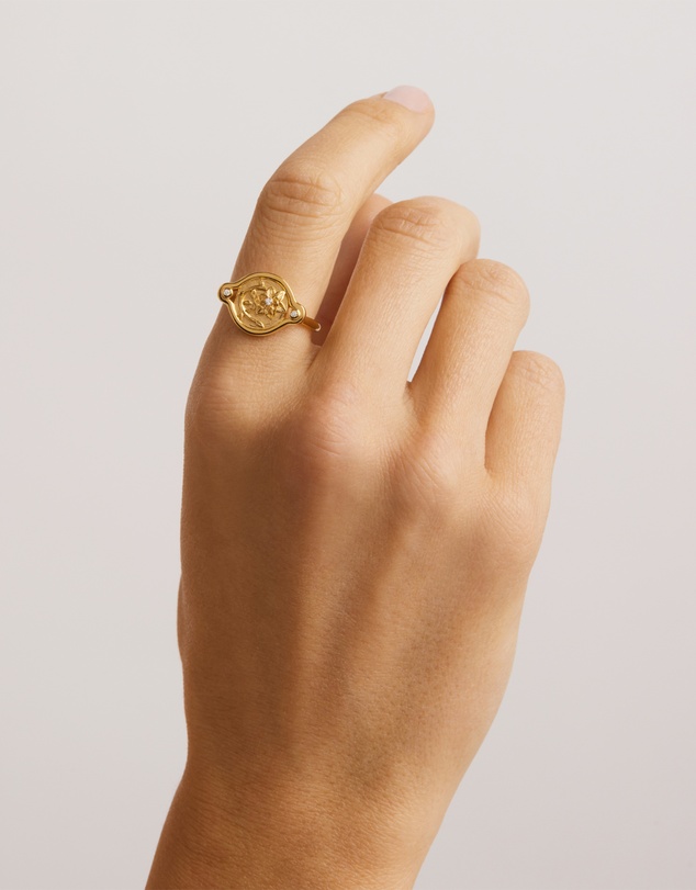 By Charlotte - Serene Lotus Ring