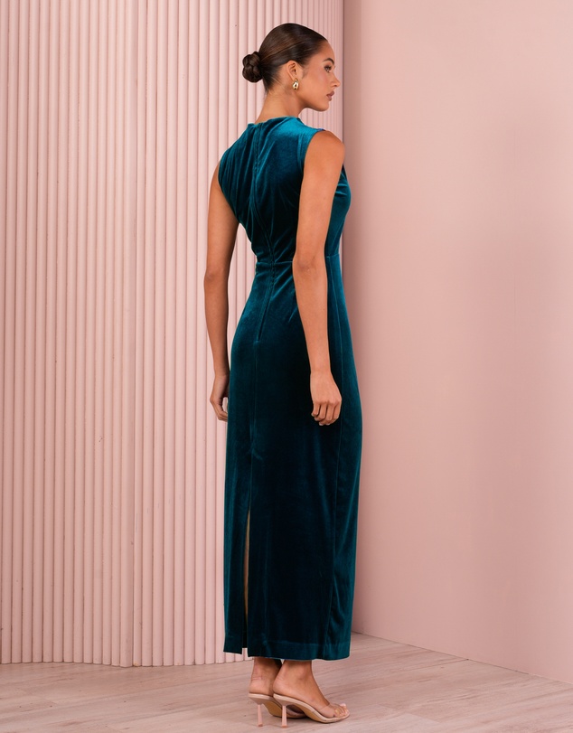 Azzurielle - Moriah High Neck Maxi Gown