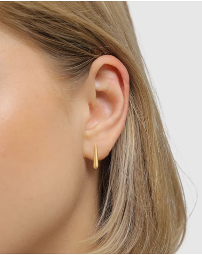 Elli Jewelry - Teardrop Stud Earrings in Gold-Plated 925 Silver
