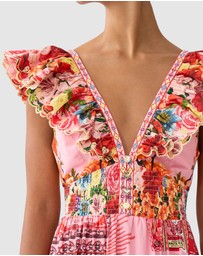 Camilla - Tiered Dress With Neck Frill