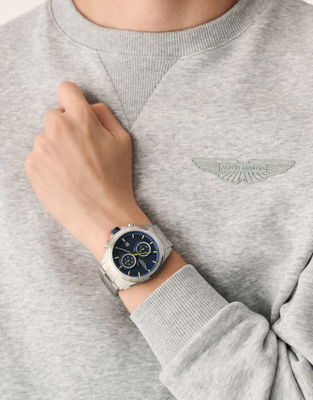 Aston Martin - HLC 44mm Navy Blue Stainless Steel Bracelet Watch