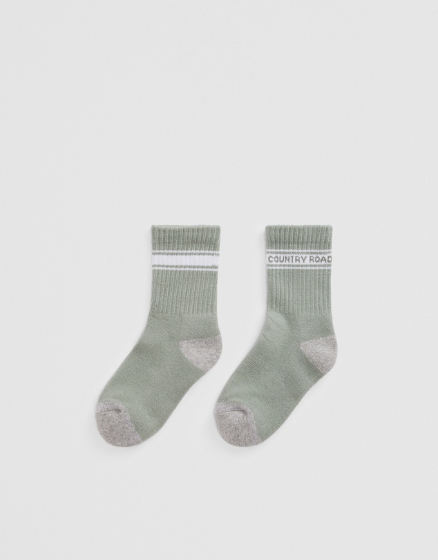 Country Road - Organically Grown Cotton Blend Cr Sport Crew Sock
