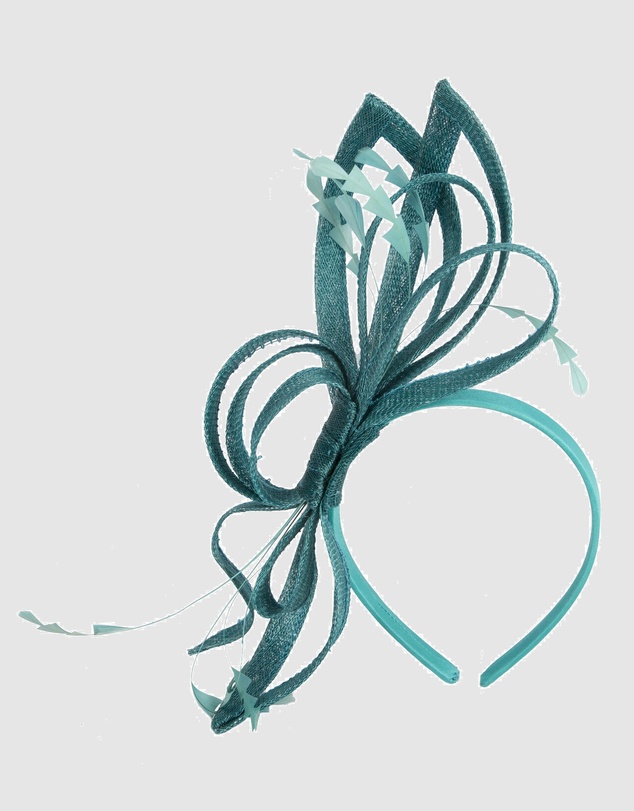 Max Alexander - Teal Sinamay Loops Fascinator