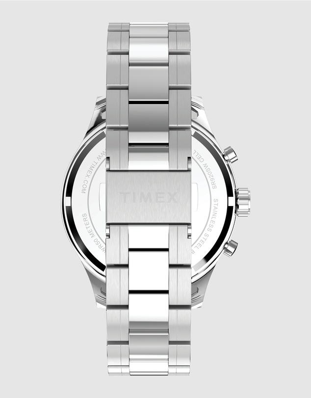 TIMEX - Men's Dress Chronograph 43mm Stainless Steel Bracelet Watch 