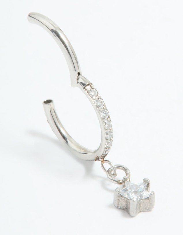 Lovisa - Surgical Steel Cubic Zirconia Micro Star Clicker Ring