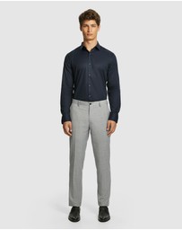 yd. - Clubman Pure Cotton Twill Slim Dress Shirt