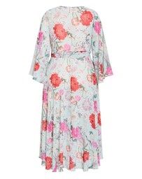 City Chic - Sienna Botanique Print Wrap Maxi Dress
