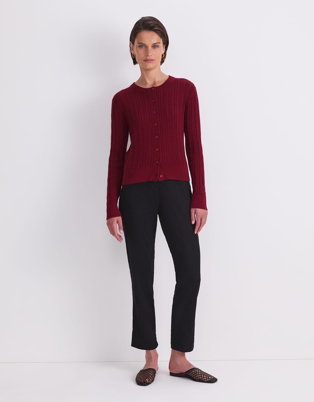 Sportscraft - Elka Cable Pointelle Cardigan