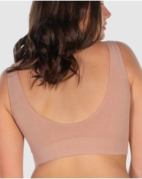 B Free Intimate Apparel - Bamboo Padded Front Closure Wire Free Bra (B-C-D-DD) Cup