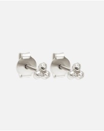 By Charlotte - Silver Karma Stud Earrings