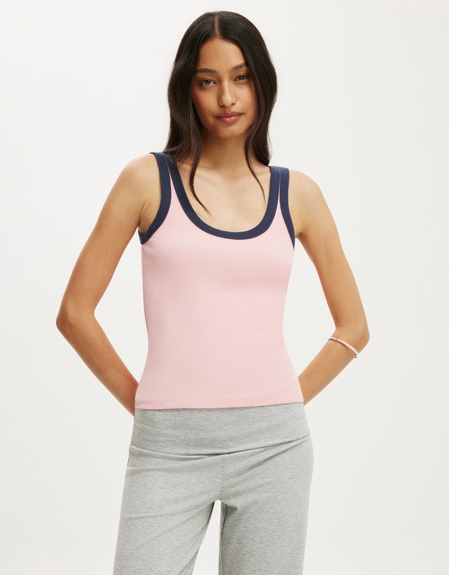 Cotton On - Blake Rib Scoop Tank