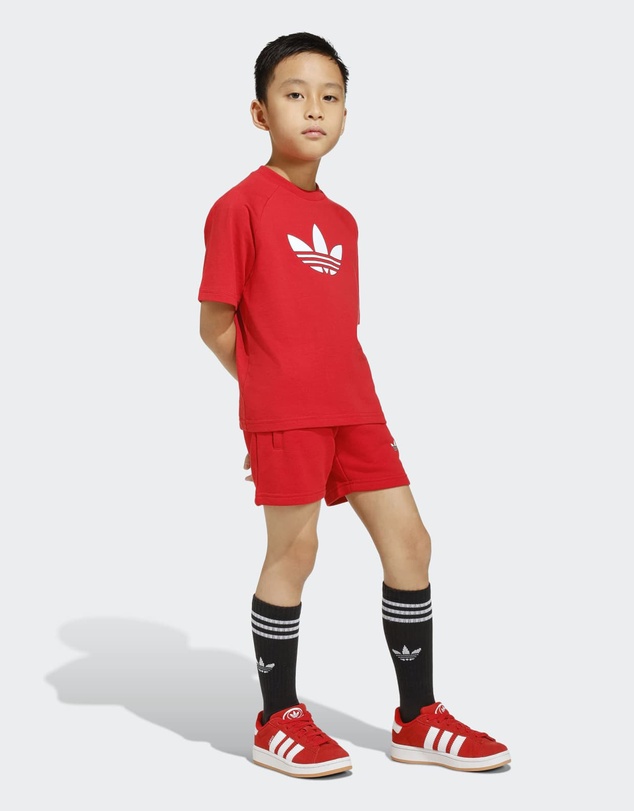 adidas Originals - Trefoil Loose Shorts and Tee Set - Kids-Teens