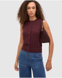Seed Heritage - Cotton Blend Button Knit Vest