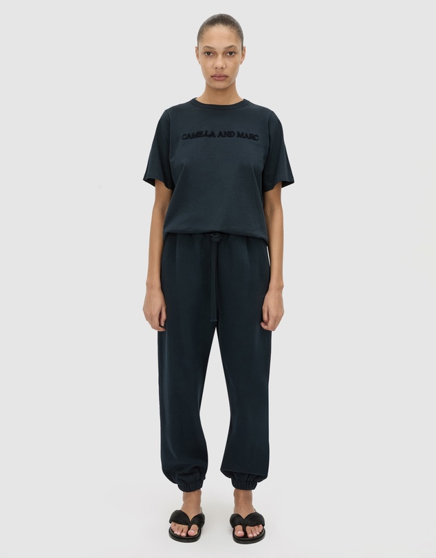 C&M CAMILLA AND MARC - Tia Flocking Logo Crew T-Shirt
