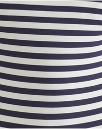 Polo Ralph Lauren - Pique Stripe High Leg Low Back One Piece Swimsuit