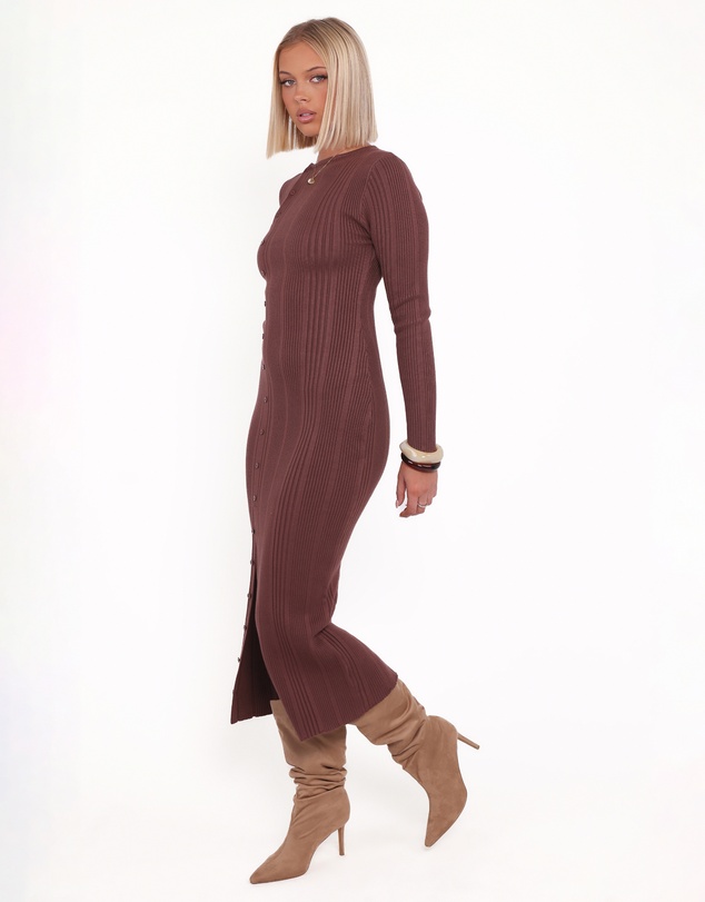 Petal & Pup - Valia Midi Dress - Espresso