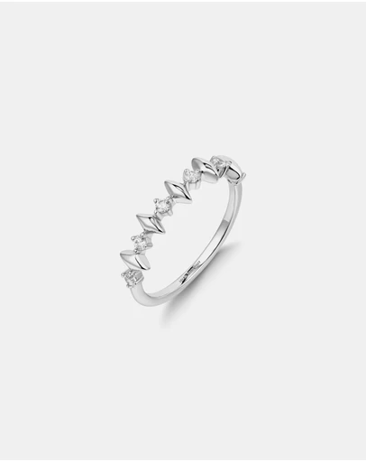 Ania Haie - Ania Haie Silver Multi Sparkle Ring