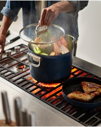 Joseph Joseph - Space Non-stick Stock Pot with Folding Handles and Lid - 25cm