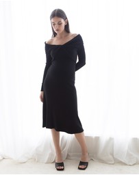 Soon Maternity - Twist Off shoulder Dress