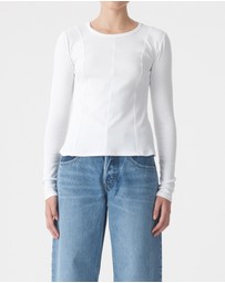 Nobody Denim - Panelled LS Rib Top