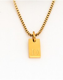 Winona - Afine Alphabet Necklace letter D