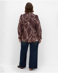City Chic - Bella Long Sleeve Print Shirt