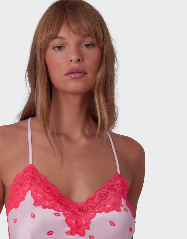Bras N Things - Angelica Kisses Cami - Print/Pink