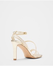Forever New - Crystal Jewelled Asymmetrical Strap Sandals