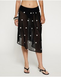 Lover - Andie Polka Dot Asymmetric Skirt