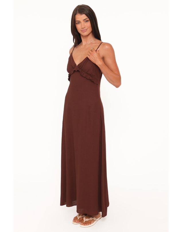 Petal & Pup - Lorella Midi Dress - Dark Brown