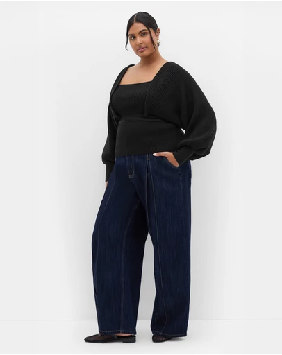 City Chic - Cassie 2 Piece Cardigan Jumper