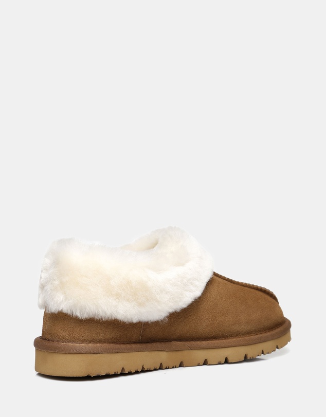 EVERAU - Australian Shepherd Ugg Homey Slipper Cow Leather Upper House Shoes