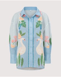 SMWR. by The Somewhere Co - Swan Lake Oversized Long Sleeve Shirt