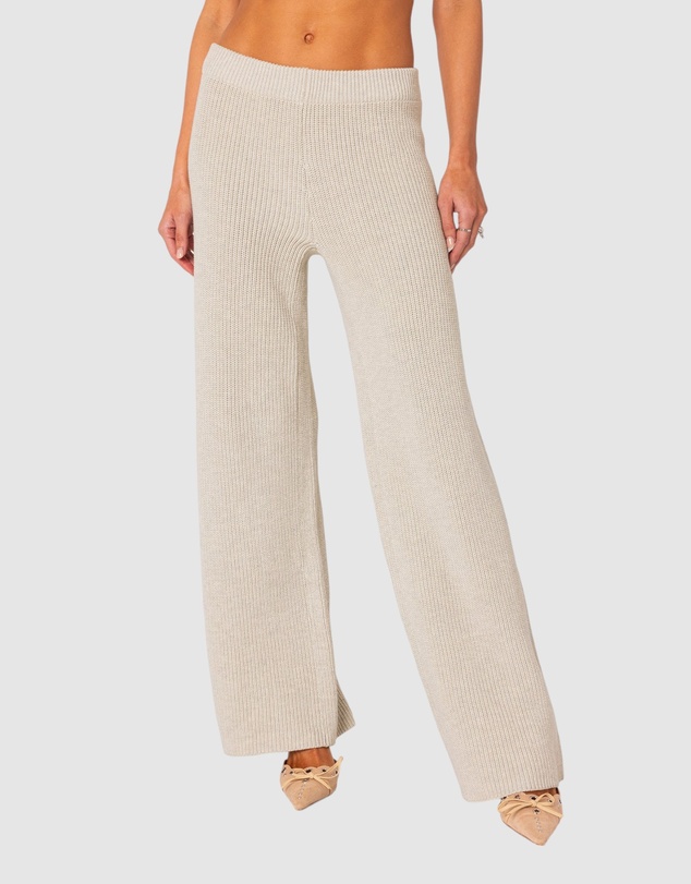 EDIKTED - Sunday Straight Leg Knit Pants