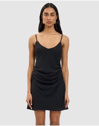 With Harper Lu - Georgette Draped Mini Dress