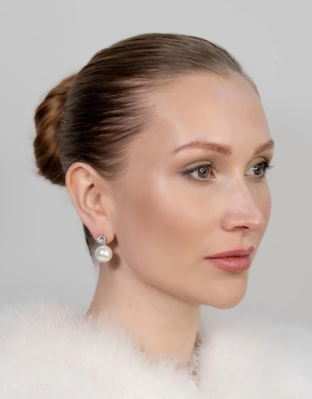 Stephanie Browne - Remy Earrings 12mm Pearl