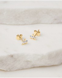 Luna Rae - Solid Gold - Earth Element Diamond Studs