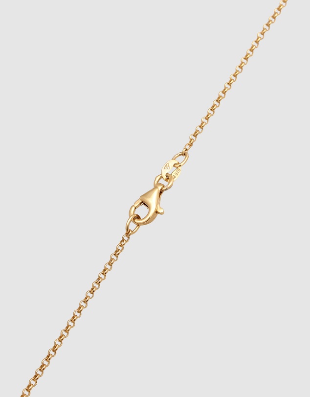 Elli Jewelry - Pearl Coin Necklace in Gold-Plated 925 Silver