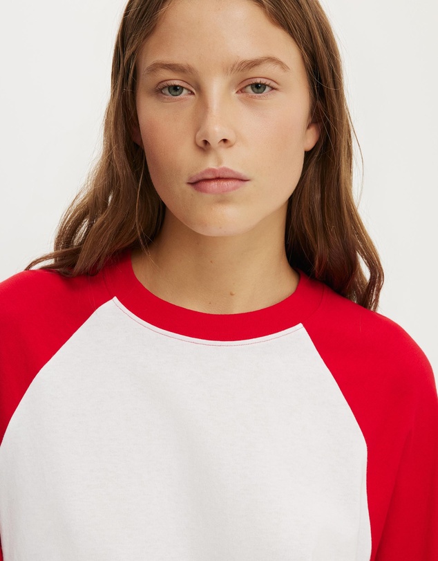 Cotton On - Boxy Raglan Long Sleeve Tee