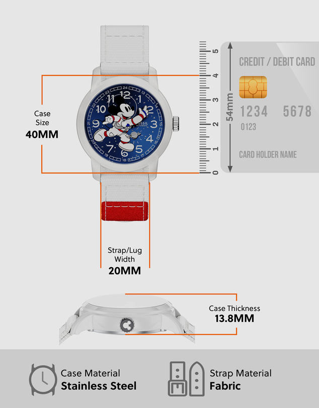 Fossil - Mickey Mouse White Analogue Watch