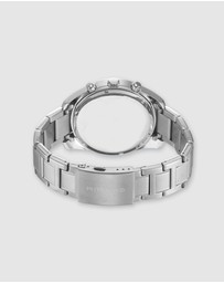Maxum - Lansdowne Multifunction Chrono Silver Tone Case & Bracelet With Black Dial