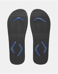 Boomerangz Footwear - Men's Navy/Black Thongs with arch support and 2 x interchangeable straps